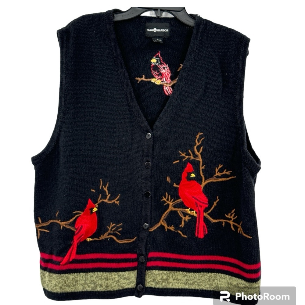 Sag Habor Cardinal sweater vest-Size medium
